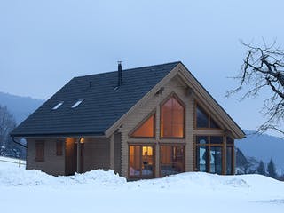 Blockhaus Maribor von Rubner Haus AT Schlüsselfertig ab 360000€, Blockhaus Außenansicht 2