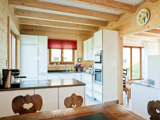 Blockhaus Tirolo von Rubner Haus AT Schlüsselfertig ab 320000€, Blockhaus Innenansicht 1