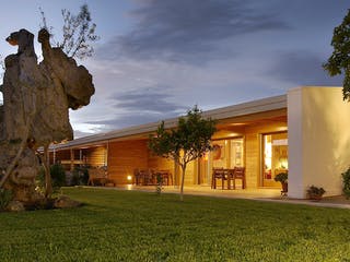 Blockhaus Umbria von Rubner Haus, Bungalow Außenansicht 1