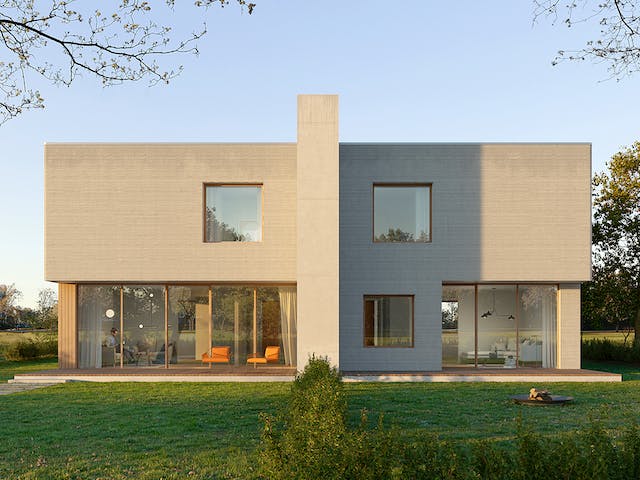 Massivhaus Haus Aster von Rupp Gebäudedruck Schlüsselfertig ab 428000€, Cubushaus Außenansicht 1