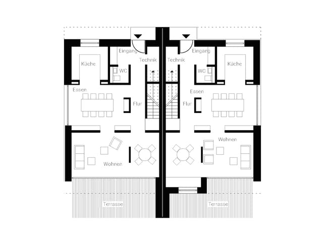 Massivhaus Haus Aster von Rupp Gebäudedruck Schlüsselfertig ab 428000€, Cubushaus Grundriss 1
