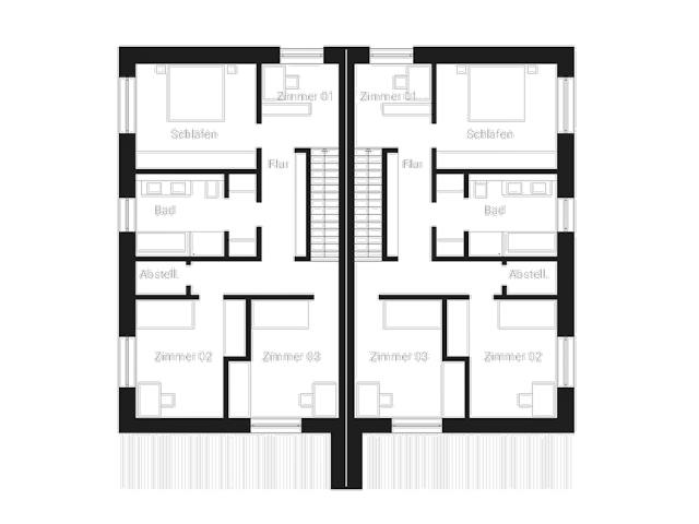 Massivhaus Haus Aster von Rupp Gebäudedruck Schlüsselfertig ab 428000€, Cubushaus Grundriss 2