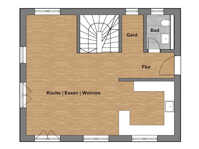 Massivhaus Einfamilienhaus 1 von SAALE-Haus, Satteldach-Klassiker Grundriss 1 Massivhaus Einfamilienhaus 1 von SAALE-Haus, Satteldach-Klassiker Grundriss 1