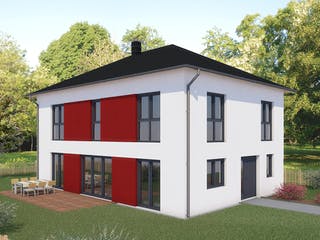 Massivhaus Haus Fuchs von SAALE-Haus Schlüsselfertig ab 289000€, Stadtvilla Außenansicht 1