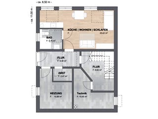 Massivhaus Haus Joensen von SAALE-Haus Schlüsselfertig ab 334000€, Satteldach-Klassiker Grundriss 1