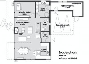 Sabine (KfW-Effizienzhaus 40) Grundriss