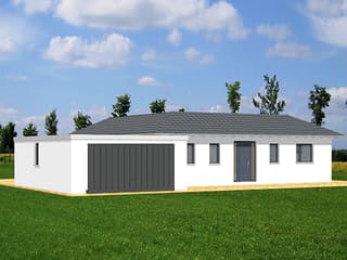 Fertighaus Sabrina von Ludwig Andrä Holzbau Schlüsselfertig ab 257990€, Bungalow Außenansicht 1