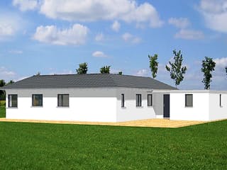 Fertighaus Sabrina von Ludwig Andrä Holzbau Schlüsselfertig ab 257990€, Bungalow Außenansicht 2