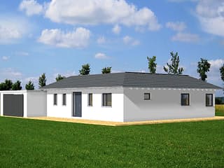 Fertighaus Sabrina von Ludwig Andrä Holzbau Schlüsselfertig ab 257990€, Bungalow Außenansicht 3