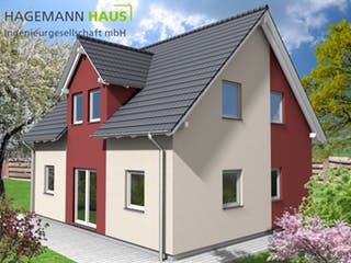 Fertighaus Santi von Hagemann Haus Schlüsselfertig ab 166800€, Satteldach-Klassiker Außenansicht 3