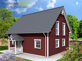 Fertighaus Santi von Hagemann Haus Schlüsselfertig ab 166800€, Satteldach-Klassiker Außenansicht 2