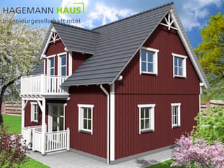 Fertighaus Santi von Hagemann Haus Schlüsselfertig ab 166800€, Satteldach-Klassiker Außenansicht 1