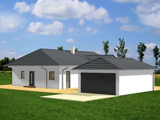Fertighaus Sarah von Ludwig Andrä Holzbau Schlüsselfertig ab 303538€, Bungalow Außenansicht 1