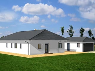 Fertighaus Sarah von Ludwig Andrä Holzbau Schlüsselfertig ab 303538€, Bungalow Außenansicht 2