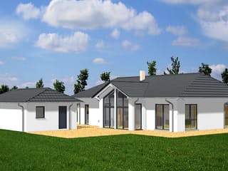 Fertighaus Sarah von Ludwig Andrä Holzbau Schlüsselfertig ab 303538€, Bungalow Außenansicht 3