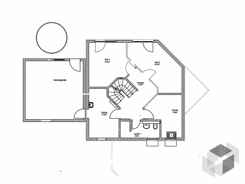 Satteldach Landhaus 144 von LUXHAUS Grundriss