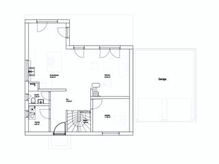 Fertighaus Satteldach Landhaus 151 von LUXHAUS, Satteldach-Klassiker Grundriss 1