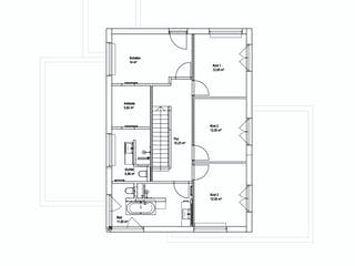 Fertighaus Satteldach Landhaus 207 von LUXHAUS, Satteldach-Klassiker Grundriss 2