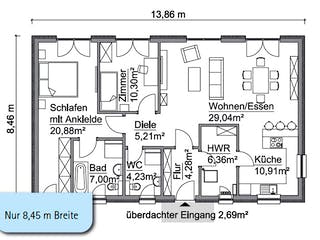 Einfamilienhaus SH 100 B - VAR. B Von ScanHaus Marlow | Fertighaus.at