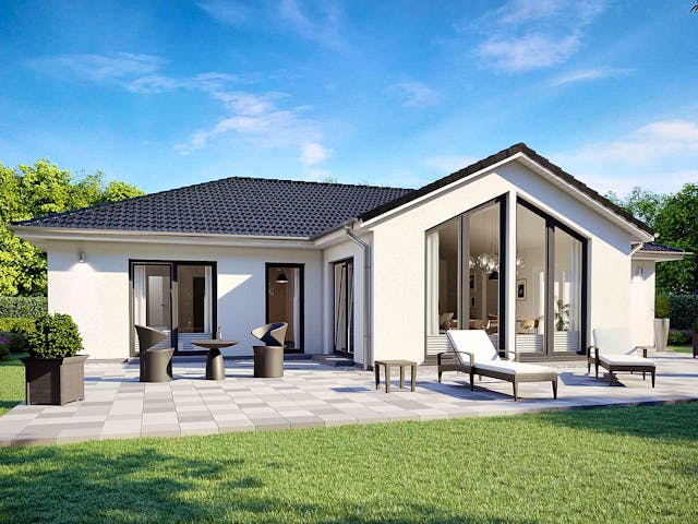 Fertighaus SH 136 WB - VAR. D2 von ScanHaus Marlow, Bungalow Außenansicht 1 Fertighaus SH 136 WB - VAR. D2 von ScanHaus Marlow, Bungalow Außenansicht 1