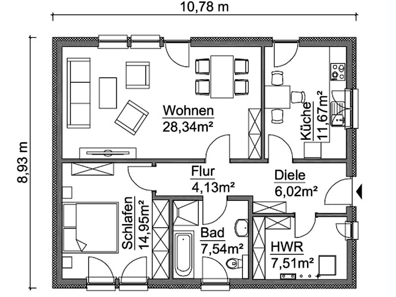 Einfamilienhaus SH 83 B - VAR. A Von ScanHaus Marlow | Fertighaus.at