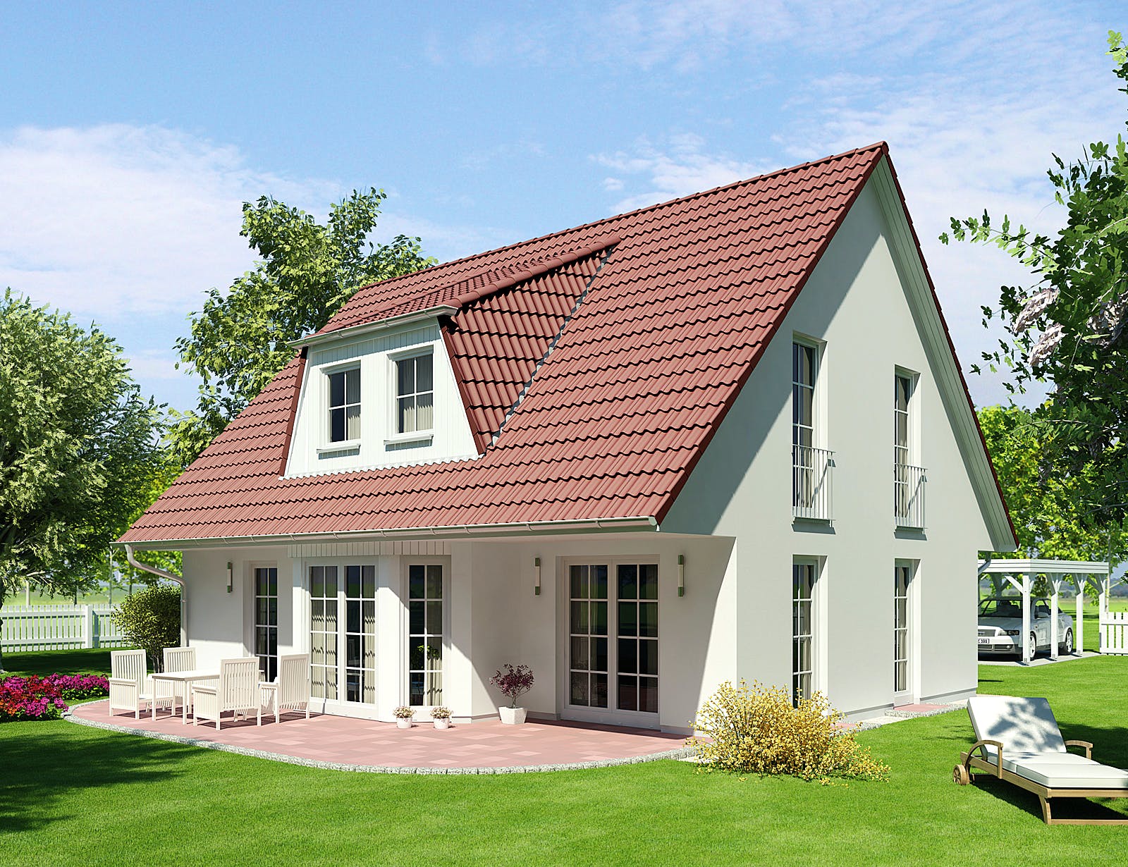 Massivhaus Alto S20 von Heinz von Heiden Schlüsselfertig ab 308385€, Satteldach-Klassiker Außenansicht 1