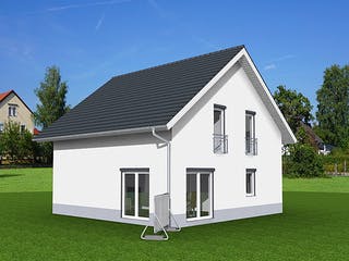 Fertighaus Aktionshaus Familie 126 von Scheller-Haus Schlüsselfertig ab 322561€, Satteldach-Klassiker Außenansicht 3