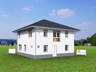 Fertighaus Aktionshaus Stadtvilla von Scheller-Haus Schlüsselfertig ab 382117€, Stadtvilla Außenansicht 1