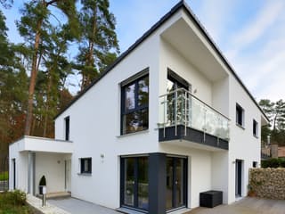 Fertighaus Schmenger von Fertighaus WEISS Schlüsselfertig ab 195000€, Satteldach-Klassiker Außenansicht 4