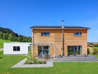 Fertighaus Schneider - Kundenhaus von Bau-Fritz Schlüsselfertig ab 475000€, Satteldach-Klassiker Außenansicht 1 Fertighaus Schneider - Kundenhaus von Bau-Fritz Schlüsselfertig ab 475000€, Satteldach-Klassiker Außenansicht 1