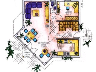 Fertighaus Schöneck von Keitel-Haus, Satteldach-Klassiker Grundriss 1