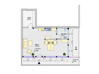 Fertighaus Holzskelettbau mit Flachdachanbau und Carport von Detmolder Fachwerkhaus Schlüsselfertig ab 550000€, Grundriss 3