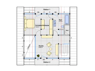 Fertighaus Holzskelettbau mit freistehendem Carport von Detmolder Fachwerkhaus Schlüsselfertig ab 390000€, Grundriss 2