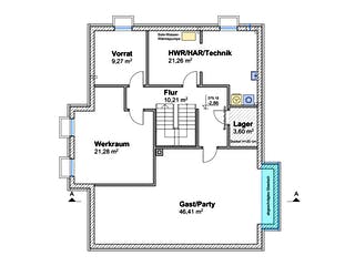 Fertighaus Holzskelettbau mit freistehender Doppelgarage von Detmolder Fachwerkhaus Schlüsselfertig ab 650000€, Grundriss 3