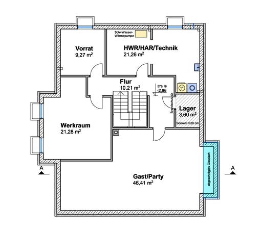 Fertighaus Holzskelettbau mit freistehender Doppelgarage von SCHULZE Holzbau Schlüsselfertig ab 650000€, Fachwerk Grundriss 3