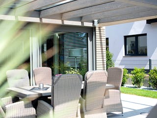 Fertighaus Haus 7 von Detmolder Fachwerkhaus Ausbauhaus ab 290000€, Stadtvilla Außenansicht 5