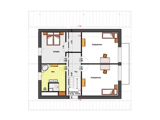 Fertighaus Haus 8 von Detmolder Fachwerkhaus Ausbauhaus ab 225000€, Satteldach-Klassiker Grundriss 2