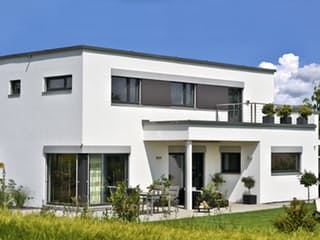 Fertighaus Schwabach von Regnauer Hausbau Schlüsselfertig ab 496050€, Cubushaus Außenansicht 1