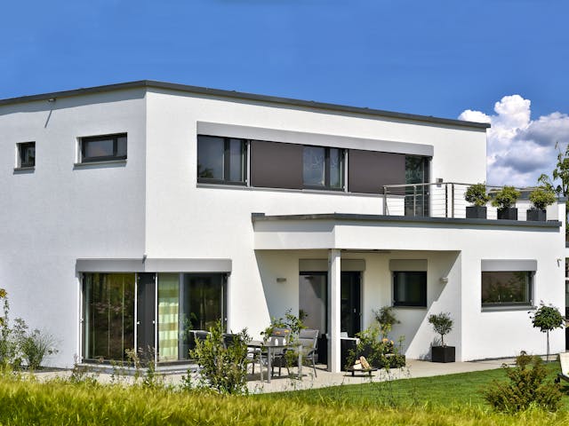 Fertighaus Schwabach von Regnauer Hausbau Schlüsselfertig ab 496050€, Cubushaus Außenansicht 1