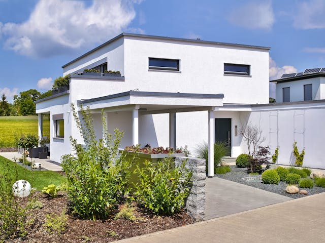 Fertighaus Schwabach von Regnauer Hausbau Schlüsselfertig ab 496050€, Cubushaus Außenansicht 5