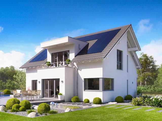 Fertighaus Selection-E-175 E3 von SCHWABENHAUS Schlüsselfertig ab 466969€, Satteldach-Klassiker Außenansicht 1