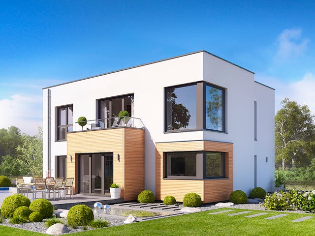 Fertighaus Selection-E-175 E5 von SCHWABENHAUS Schlüsselfertig ab 552168€, Cubushaus Außenansicht 1 Fertighaus Selection-E-175 E5 von SCHWABENHAUS Schlüsselfertig ab 552168€, Cubushaus Außenansicht 1