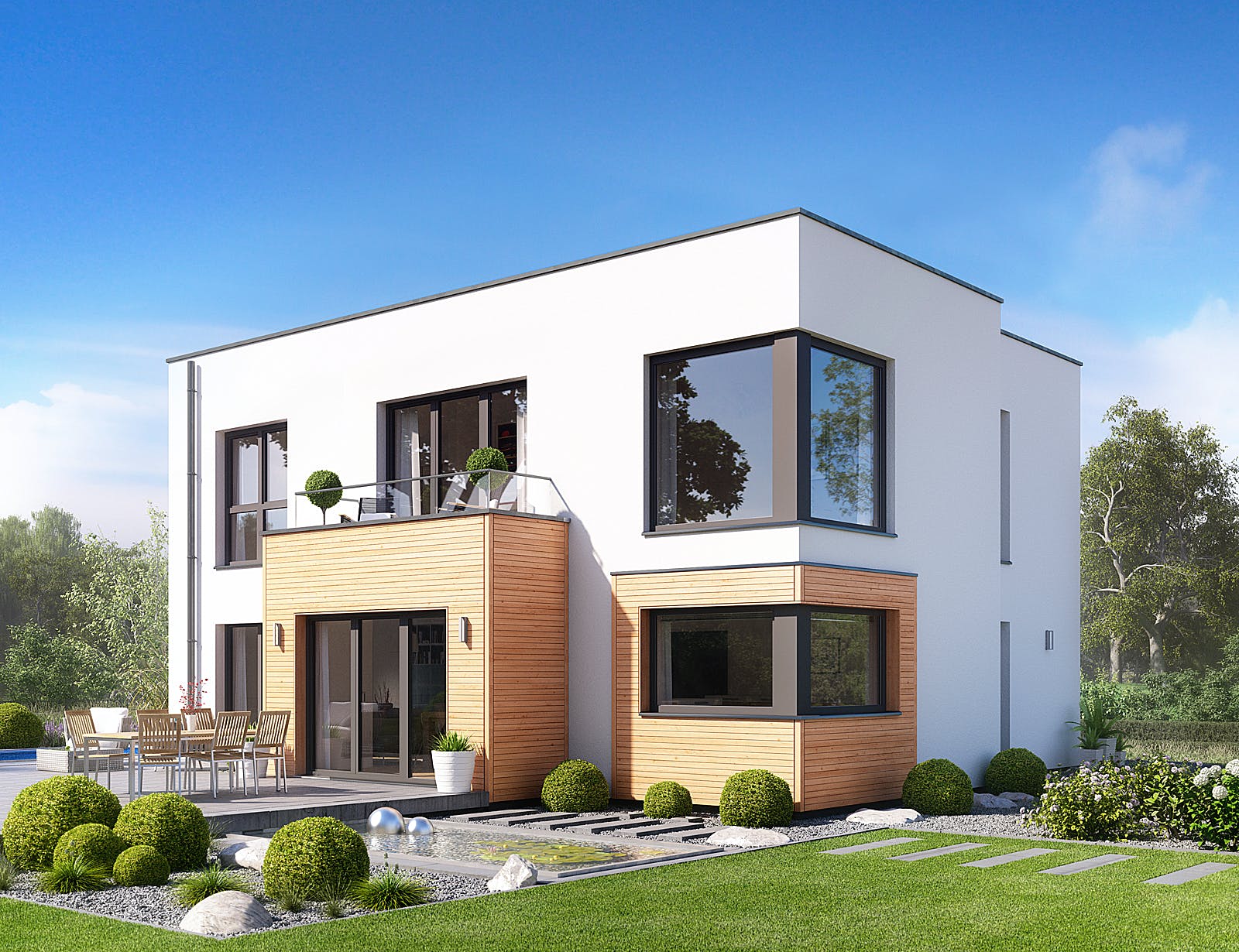 Fertighaus Selection-E-175 E5 von SCHWABENHAUS Schlüsselfertig ab 453940€, Cubushaus Außenansicht 1