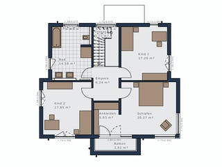 Fertighaus Selection-E-175 E5 von SCHWABENHAUS Schlüsselfertig ab 552168€, Cubushaus Grundriss 2