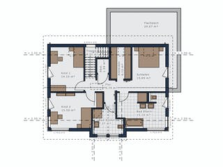 Fertighaus Selection-E-169 E3 von SCHWABENHAUS Schlüsselfertig ab 481442€, Satteldach-Klassiker Grundriss 2