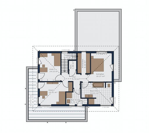 Fertighaus Selection-E-169 E5 von Schwabenhaus Schlüsselfertig ab 481120€, Stadtvilla Grundriss 2