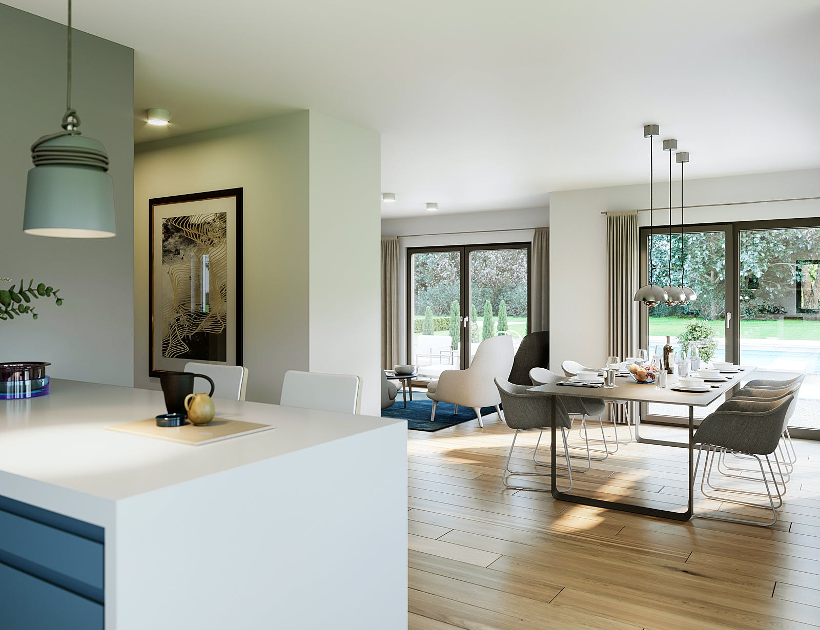 Fertighaus Sensation-E-132 E6 von SCHWABENHAUS Schlüsselfertig ab 366570€, Satteldach-Klassiker Innenansicht 1