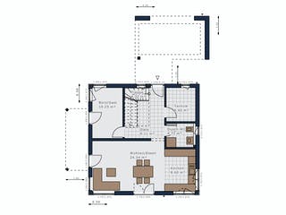 Fertighaus Sensation-E-133 E1 von SCHWABENHAUS Schlüsselfertig ab 394723€, Satteldach-Klassiker Grundriss 1