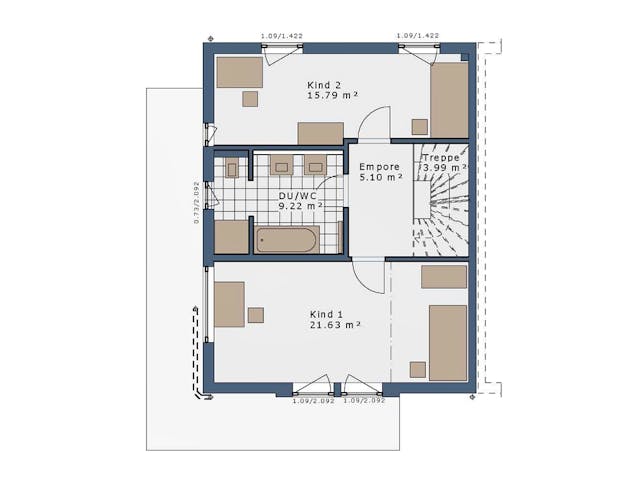 Fertighaus SmartSpace Doppelhäuser von SCHWABENHAUS Schlüsselfertig ab 304855€, Satteldach-Klassiker Außenansicht 9