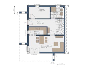 Fertighaus SmartSpace Doppelhäuser von SCHWABENHAUS Schlüsselfertig ab 308171€, Satteldach-Klassiker Außenansicht 12